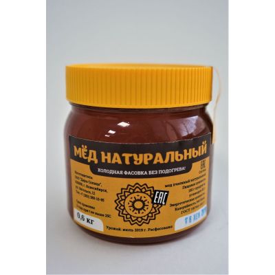 Мёд натуральный ТАЁЖНОЕ РАЗНОТРАВЬЕ, 0,6 кг