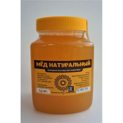 Мёд натуральный АКАЦИЯ С ДОННИКОМ, 1,5 кг