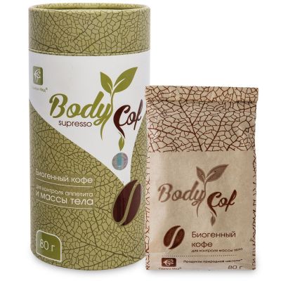 Биогенный кофе BodyCof supresso для контроля массы тела и аппетита (утро) Сашера - Мед, 80 г