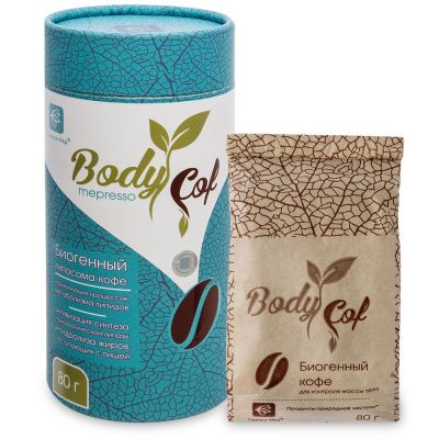 Биогенный кофе BodyCof mepresso для контроля массы тела и аппетита (день) Сашера-мед, 80 г