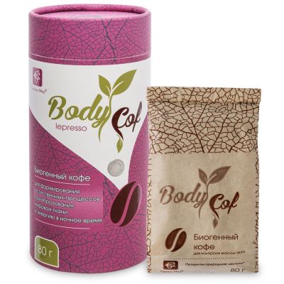 Биогенный кофе BodyCof lepresso для контроля массы тела и аппетита (ночь) Сашера-мед, 80 г