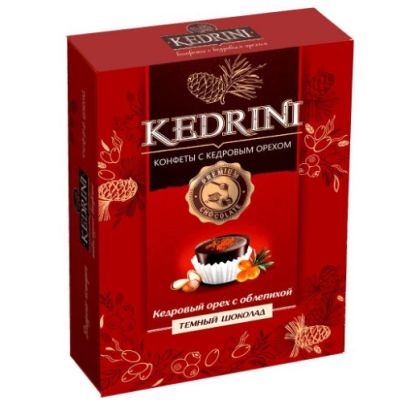 Конфеты кедровый орех с облепихой в темном шоколаде Kedrini, 80 г