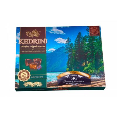 Конфеты Сибирь орех темный шоколад Kedrini, 160 г