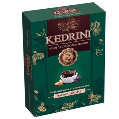 Конфеты кедровый орех с чиа в молочном шоколаде Kedrini, 80 г
