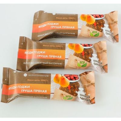 ЭКОБАТОНЧИК ЯГОДЫ ГОДЖИ - ГРУША 100г