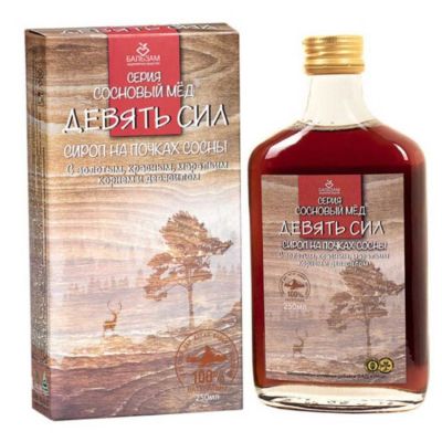 БАЛЬЗАМ ДЕВЯТЬ СИЛ СОСНОВЫЙ МЕД 250мл. г.Бийск