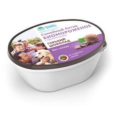 Био-Мороженое Семейный Актив Горький шоколад, 450гр