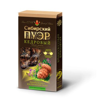 “Сибирский пуэр” кедровый, плиточный, 96г