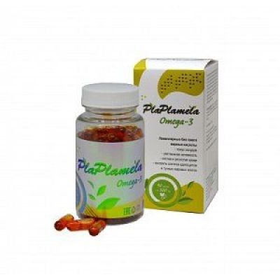 PLAPLAMELA ОМЕГА-3 витамины 90капс*500мг