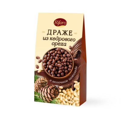 Драже КЕДРОВЫЙ ОРЕХ Молочный шоколад  Риферо, 100г